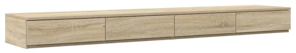 Gavetas de Cama Carvalho Sonoma 200x36,5x16,5 cm Madeira Revestida