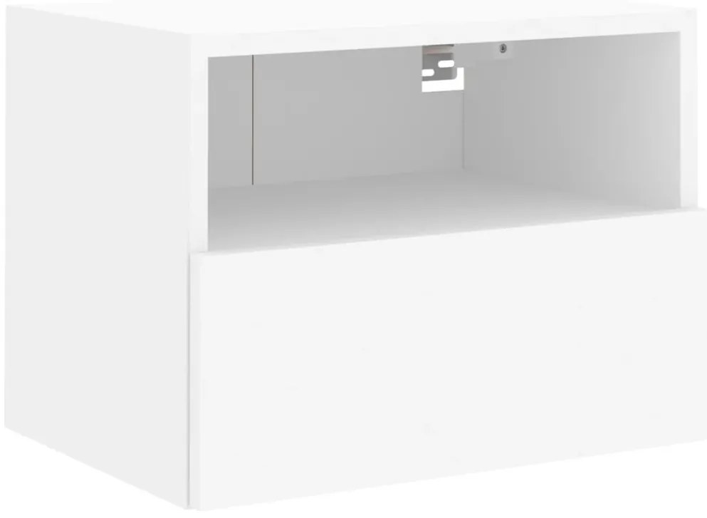 Móveis de parede p/ TV 2pcs 40x30x30cm derivados madeira branco