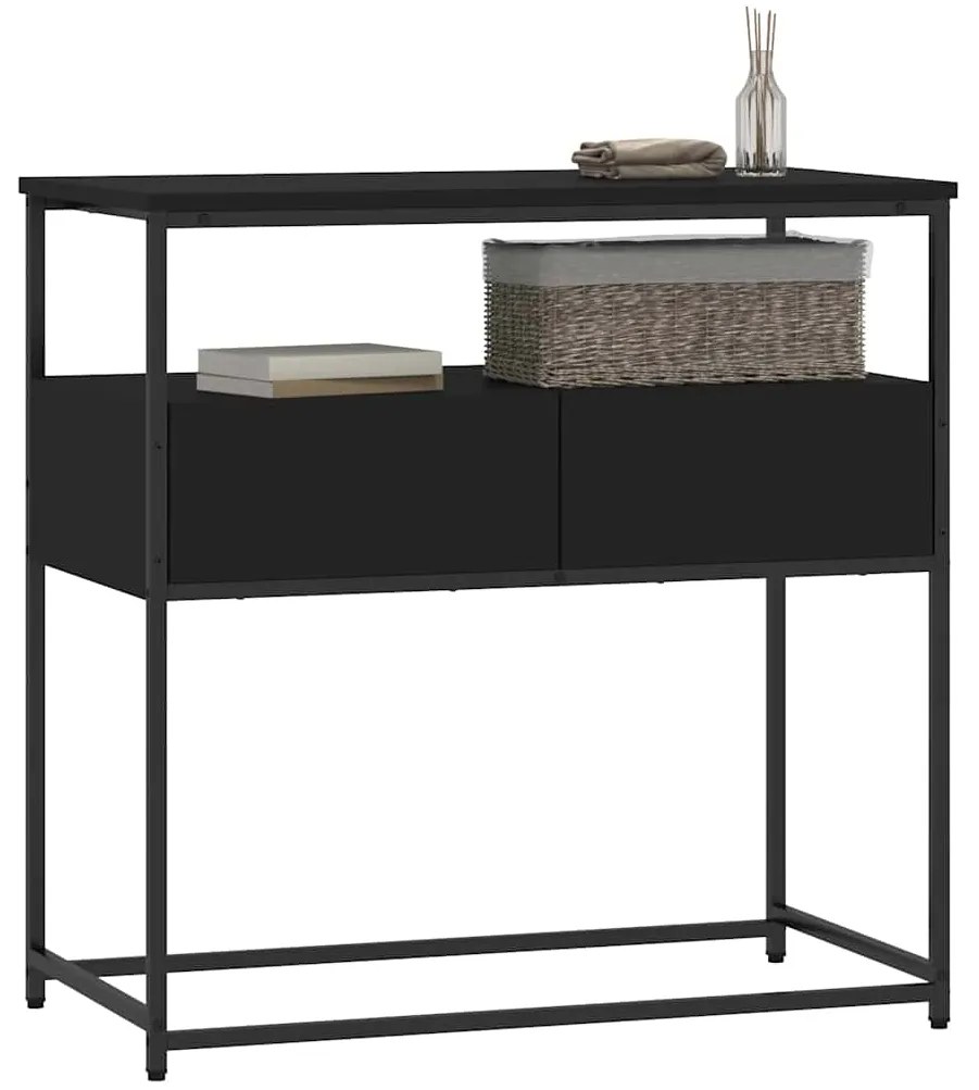Mesa consola 75x40x75 cm derivados de madeira preto