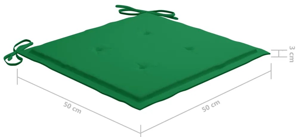 Cadeiras de jardim com almofadões 6 pcs acácia maciça