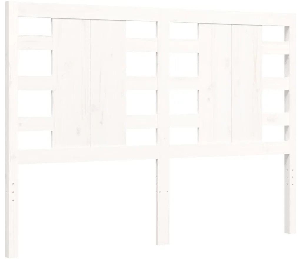 Cama sem colchão 120x200 cm madeira de pinho maciça branco