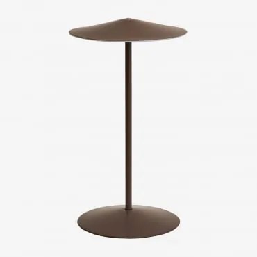 Lâmpada De Mesa Led Sem Fios Em Ferro Emilein Castanho Chocolate - Sklum