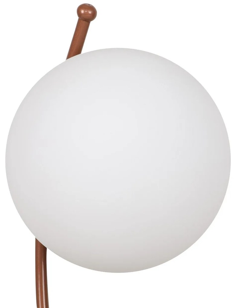Candeeiro de Mesa Yay – Branco e Cobre – 23 x 18 cm
