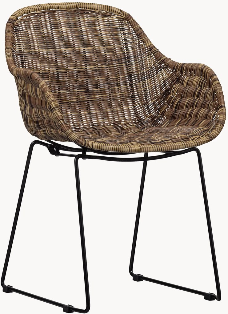 Cadeiras de jardim com apoio de braços Willow, conjunto de 2