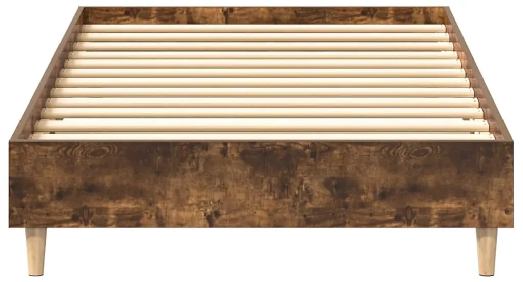 Estrutura cama s/ colchão 75x190 cm carvalho fumado