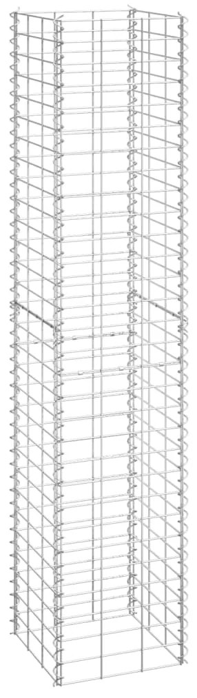 Canteiro/gabião elevado 3 pcs 30x30x150 cm ferro