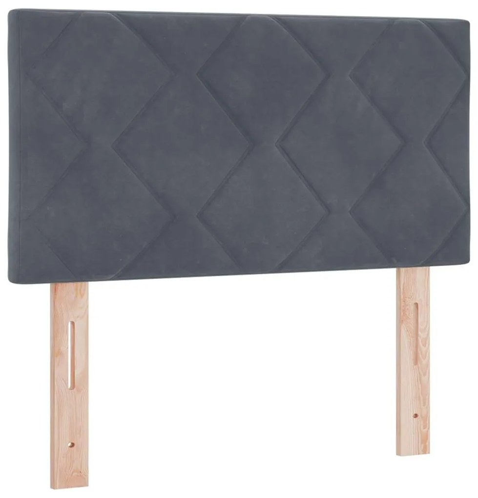 Cabeceira vidaXL Design Blocos de Diamante Cinza Escuro 80 cm Veludo