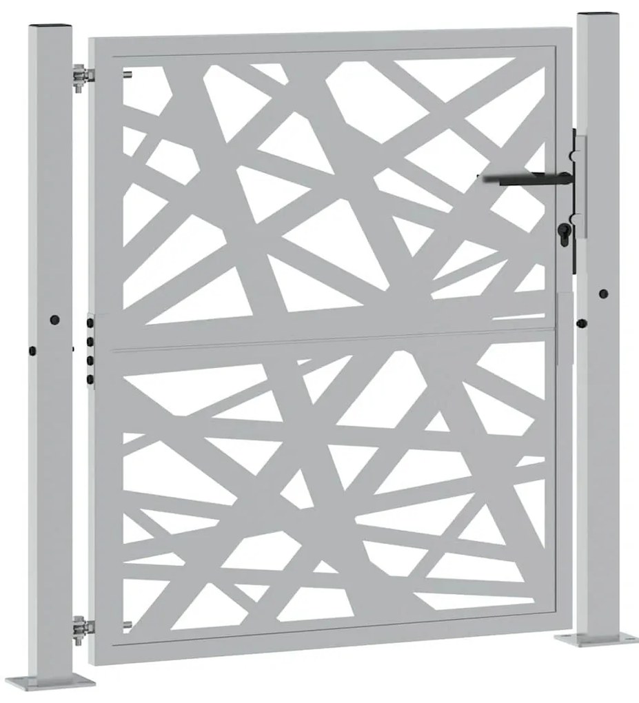 Portão de jardim 105x105 cm design de luz em aço resistente