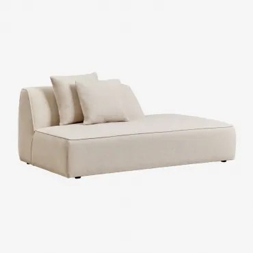 Módulo Divã Direito Para Sofá Modular Estofado Cardea Chenille Bege Creme - Sklum