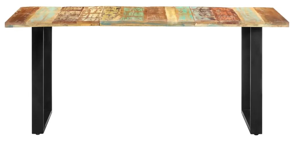 Mesa de jantar 180x90x76 cm madeira recuperada maciça