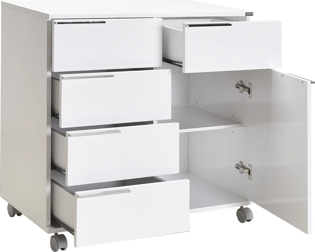 Aparador Multiusos "Venezia" – Branco – 85x44x81 cm – Design Elegante