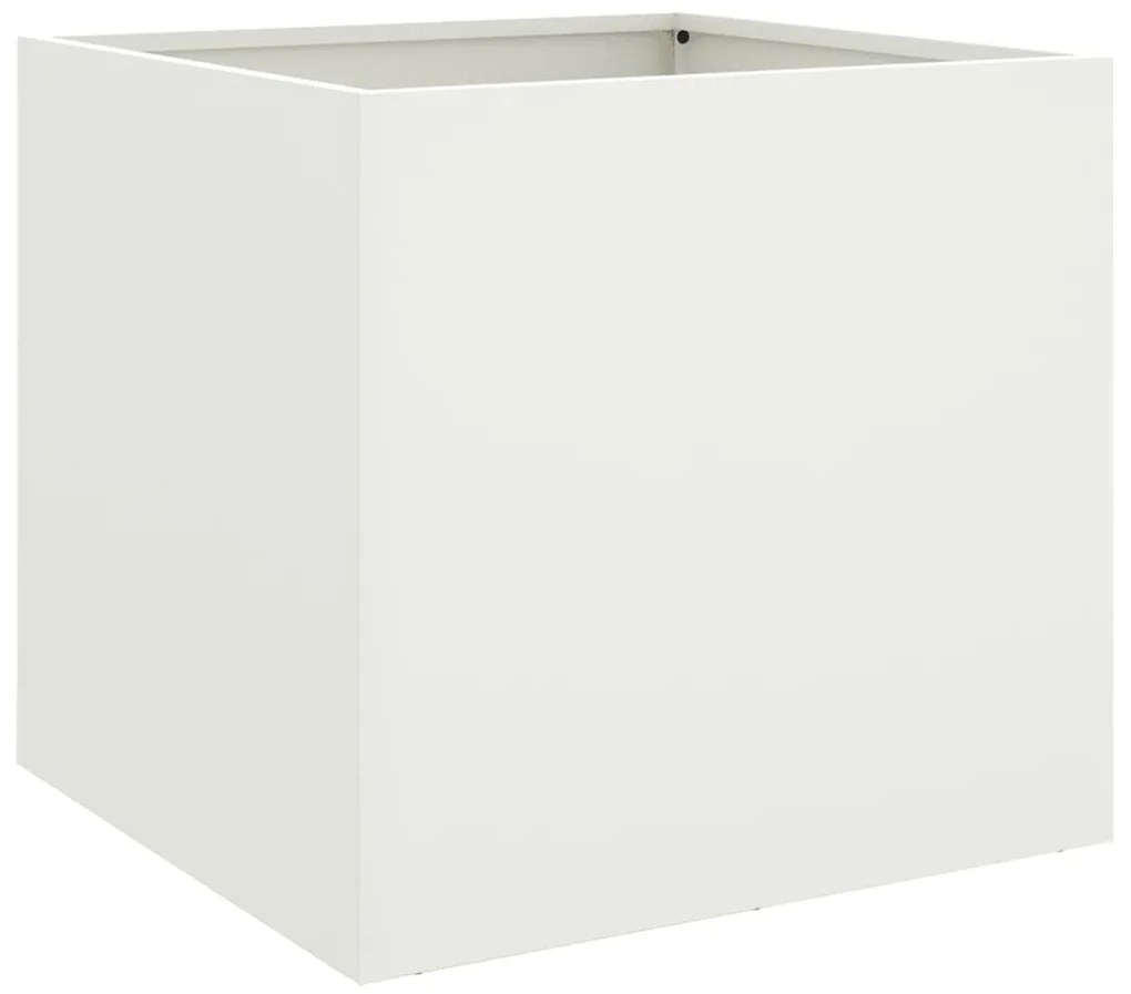 Vaso/floreira 42x40x39 cm aço laminado a frio branco