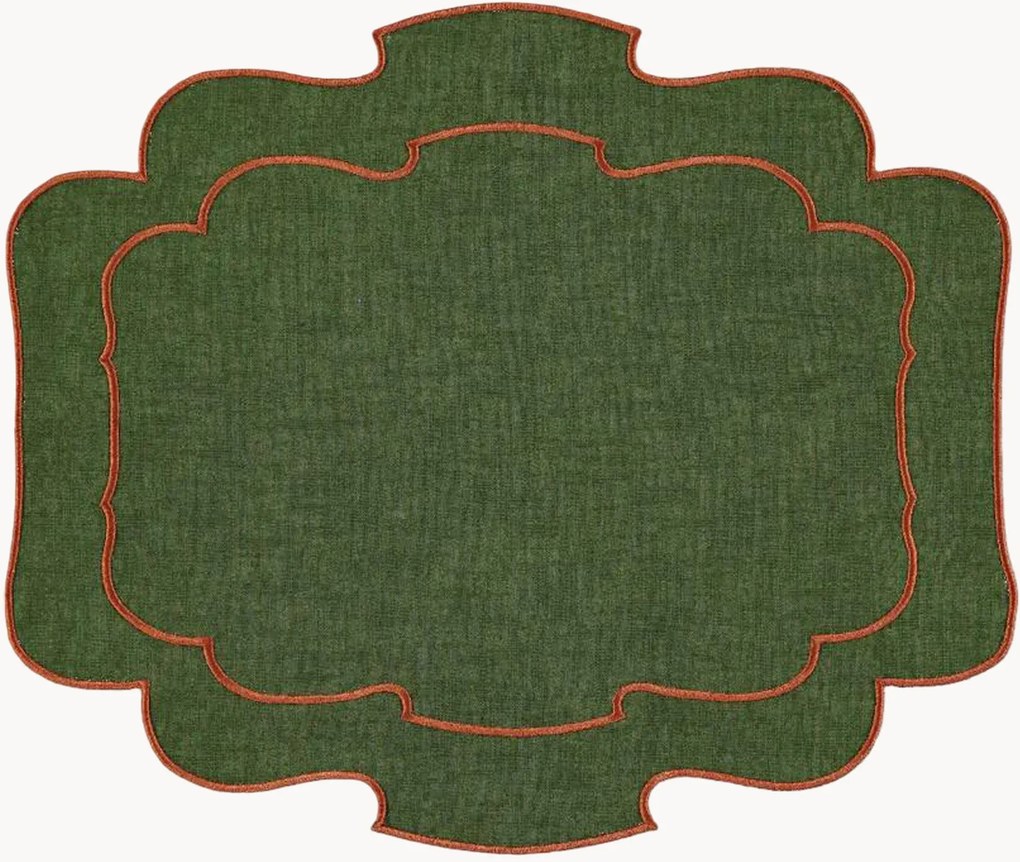 Individual de mesa com bordado Belmonte