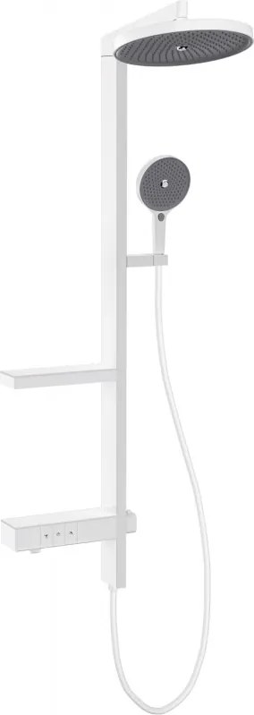 Mexen Dizzy conjunto de duche de montagem externa com chuveiro de mão e torneira, branco - 78104-20