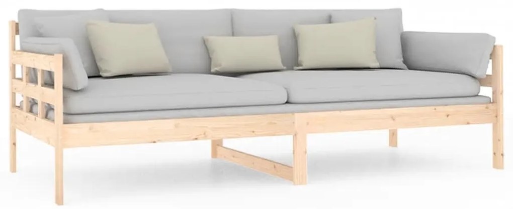 Sofá-cama 90x200 cm madeira de pinho maciça