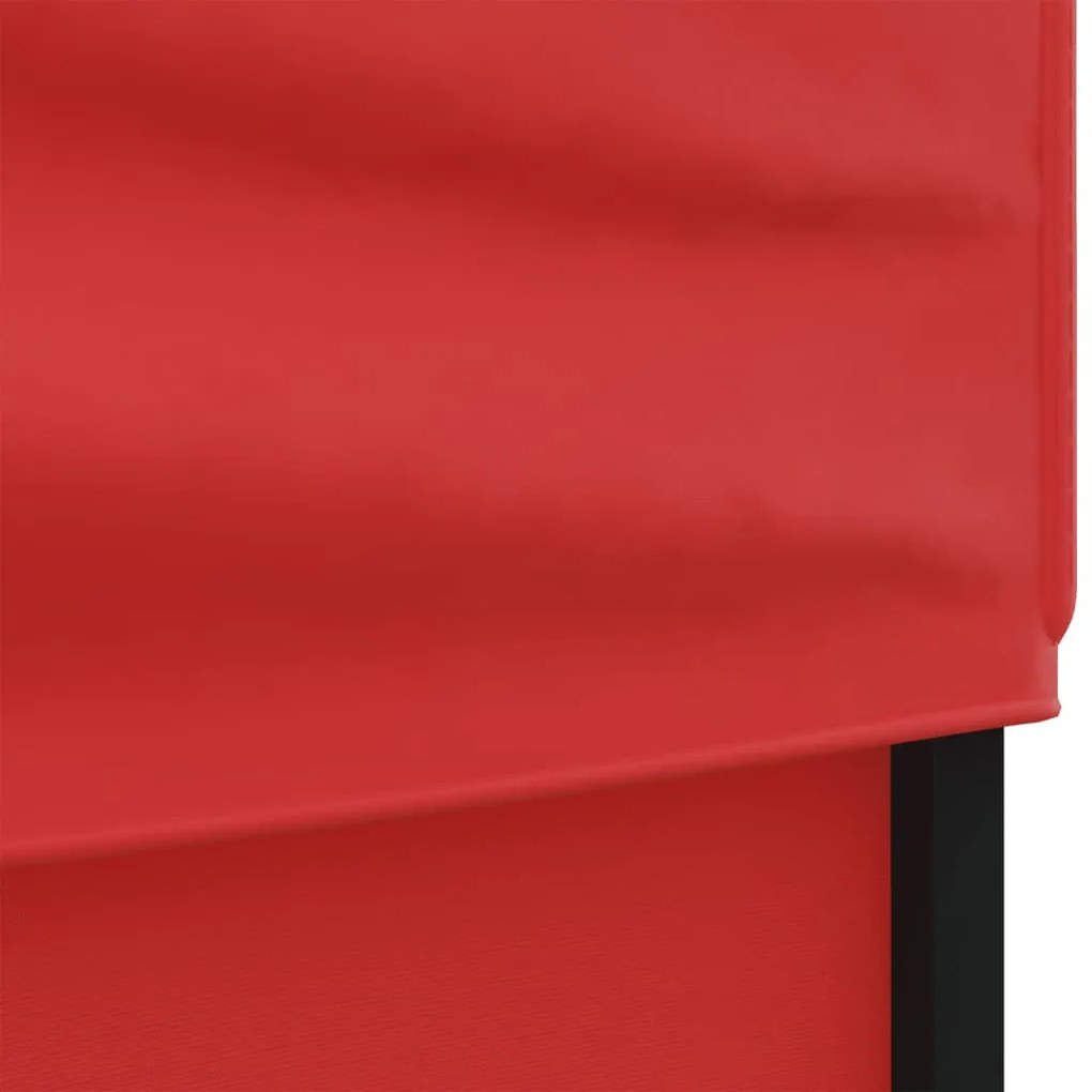 Tenda para festas dobrável com paredes laterais 3x6 m vermelho