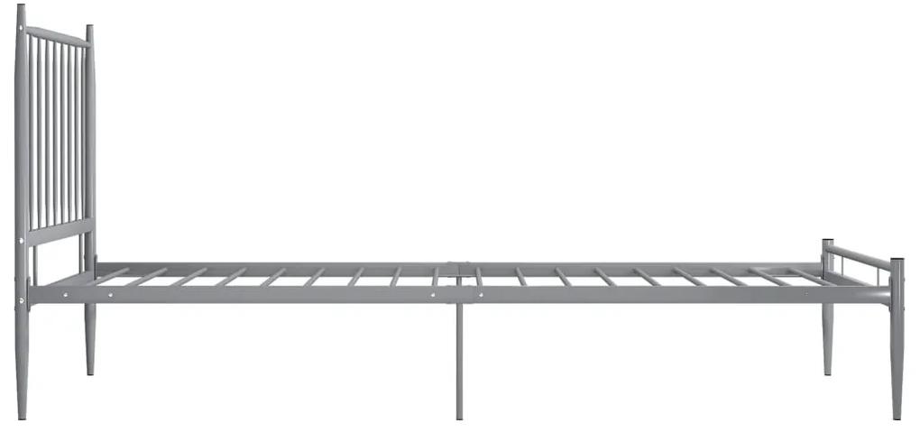 Estrutura de Cama Form em Metal Cinzento - 90x200 cm - Design Industri