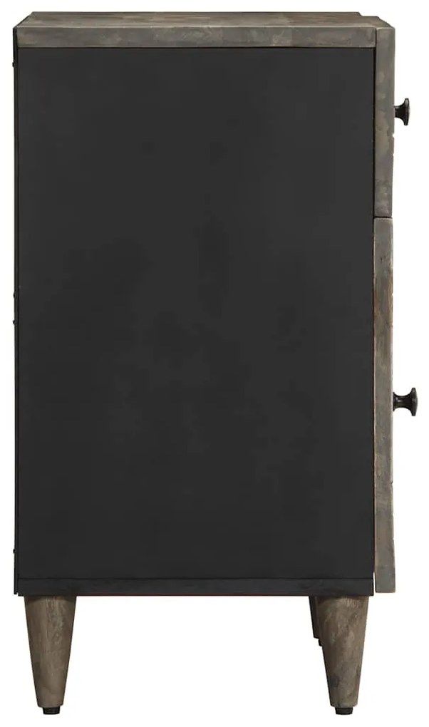 Mesa de cabeceira cinzento claro 50x33x60 cm