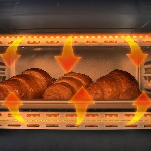 Mini-forno elétrico multifunções Bake&Toast 1090 Black , 10 litros de capacidade e porta com vidro duplo