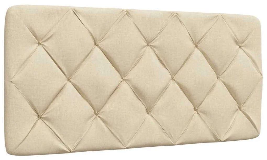 Estrutura de cama sem colchão 100x200 cm tecido cor creme