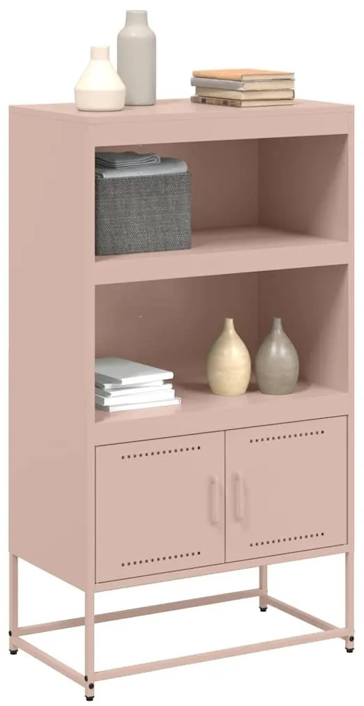 Aparador alto 68,5x38,5x123,5 cm aço rosa