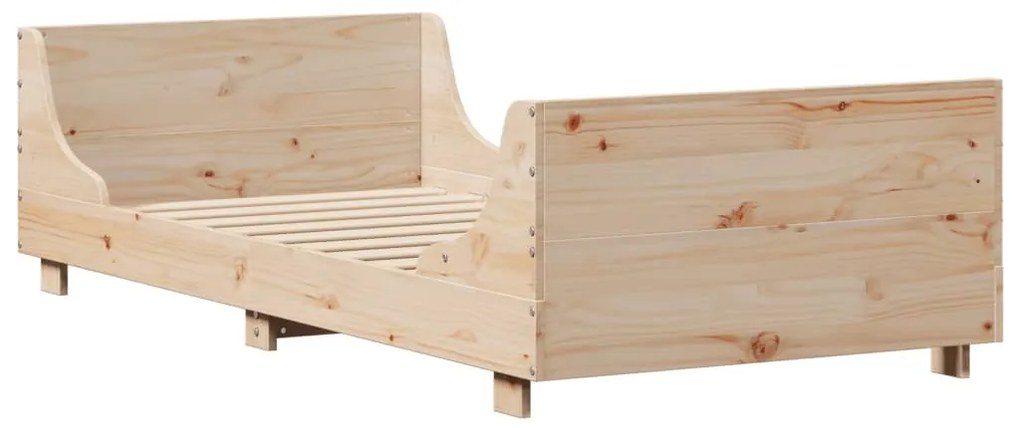 Cama sem colchão 75x190 cm madeira de pinho maciça