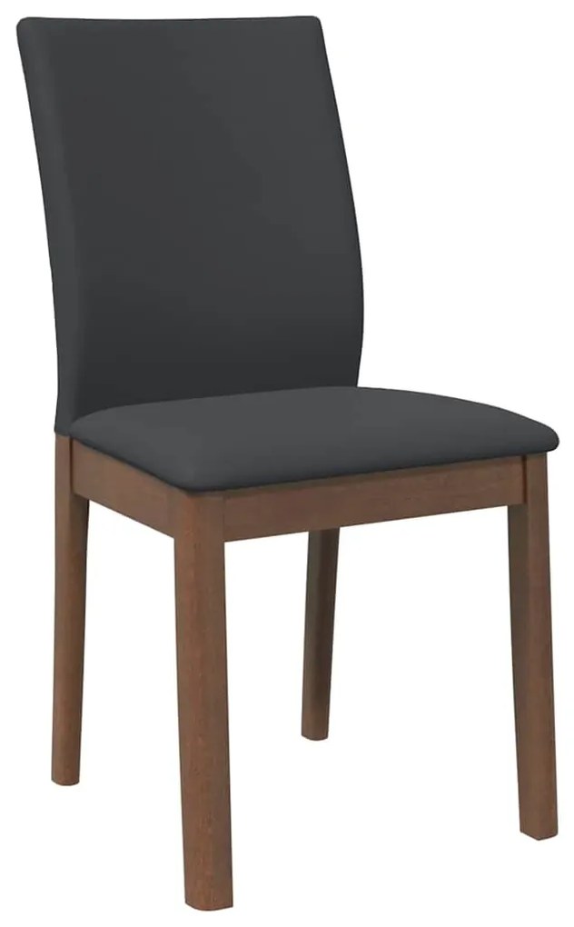 Cadeiras de jantar com almofadões 2 pcs madeira maciça castanho