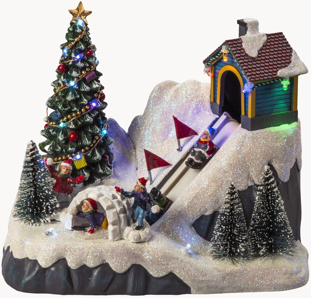 Decoração de Natal LED com temporizador Toboggan Run