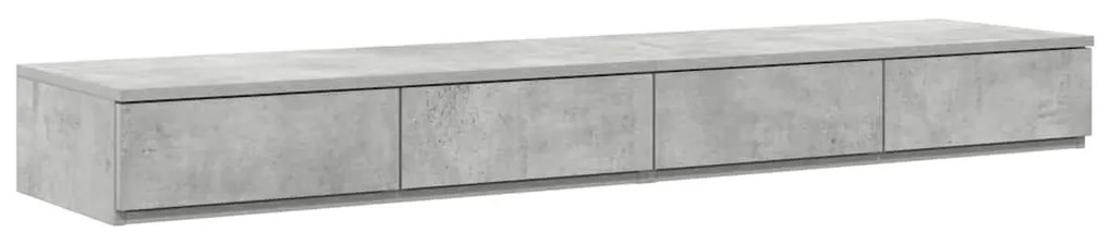 Gavetas de cama em Cinza Cimento - 135x36.5x16.5 cm Feitas de Madeira