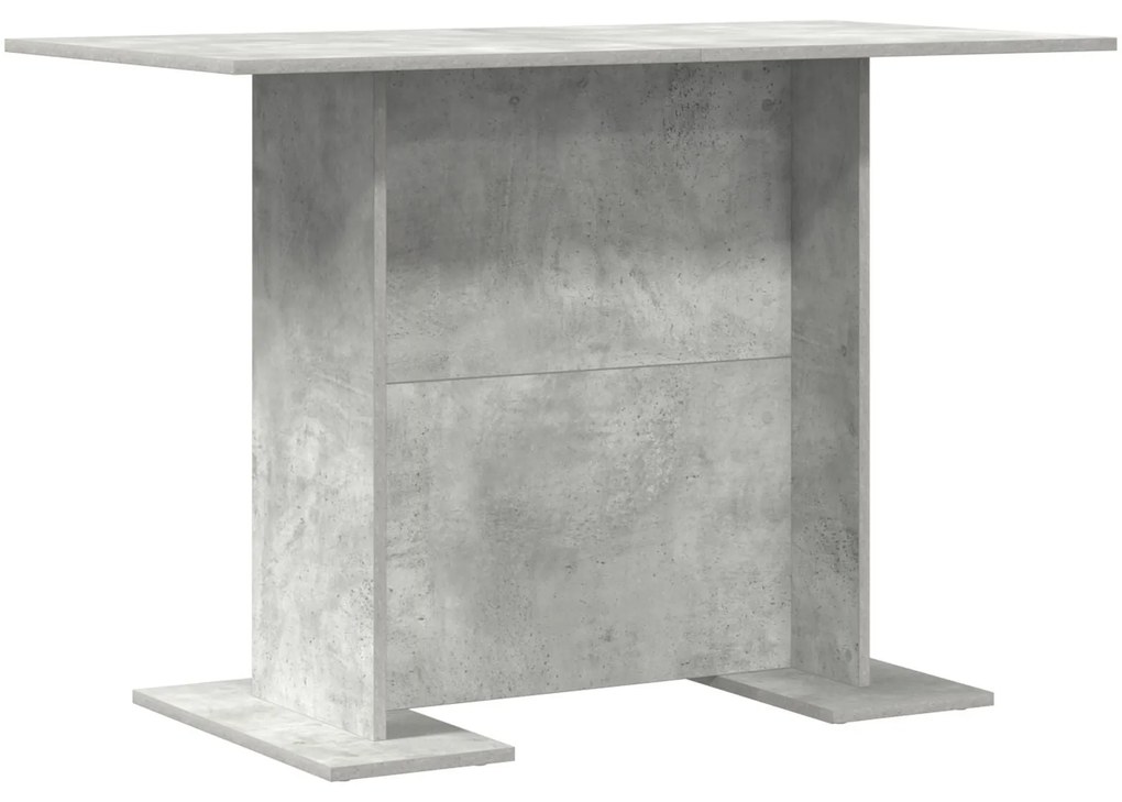 Mesa de jantar vidaXL Cinza Concreto 110x60x75 cm Madeira engenheirada