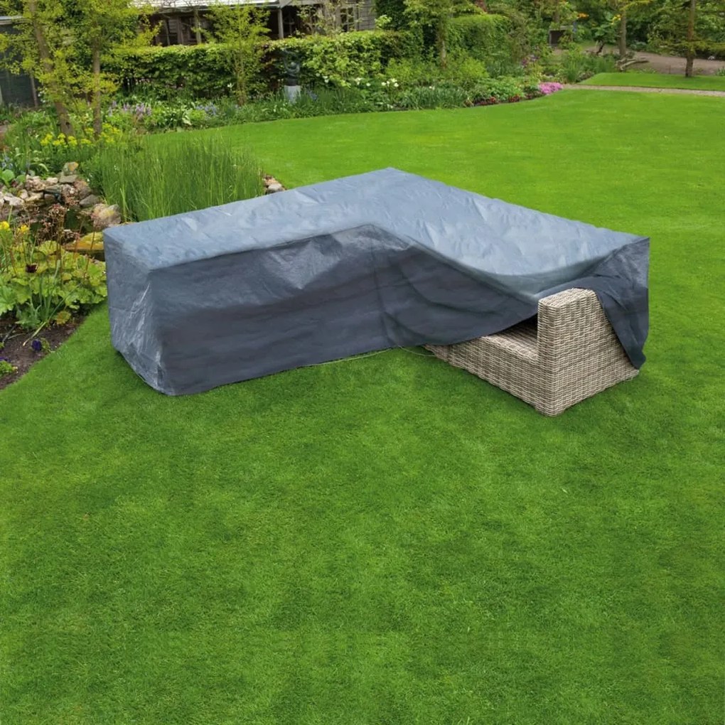 Capa p/ móveis jardim em forma de L 250x90x90 cm