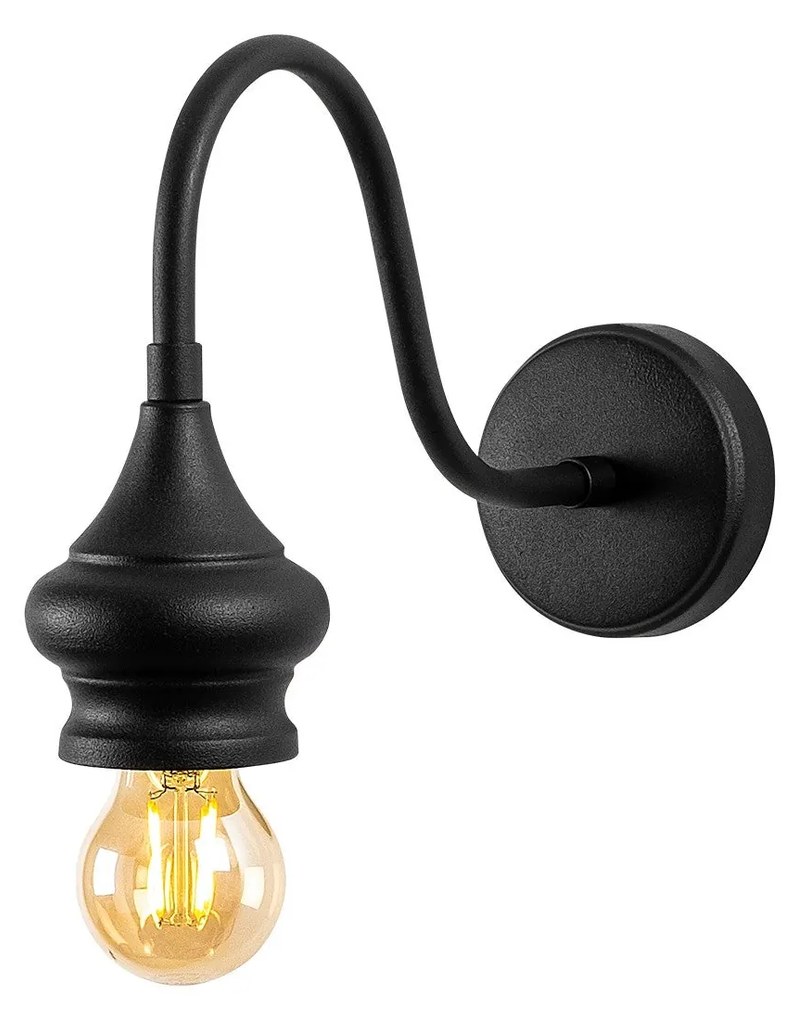 Candeeiro de Parede Alaaddin – Preto – 10 x 31 cm