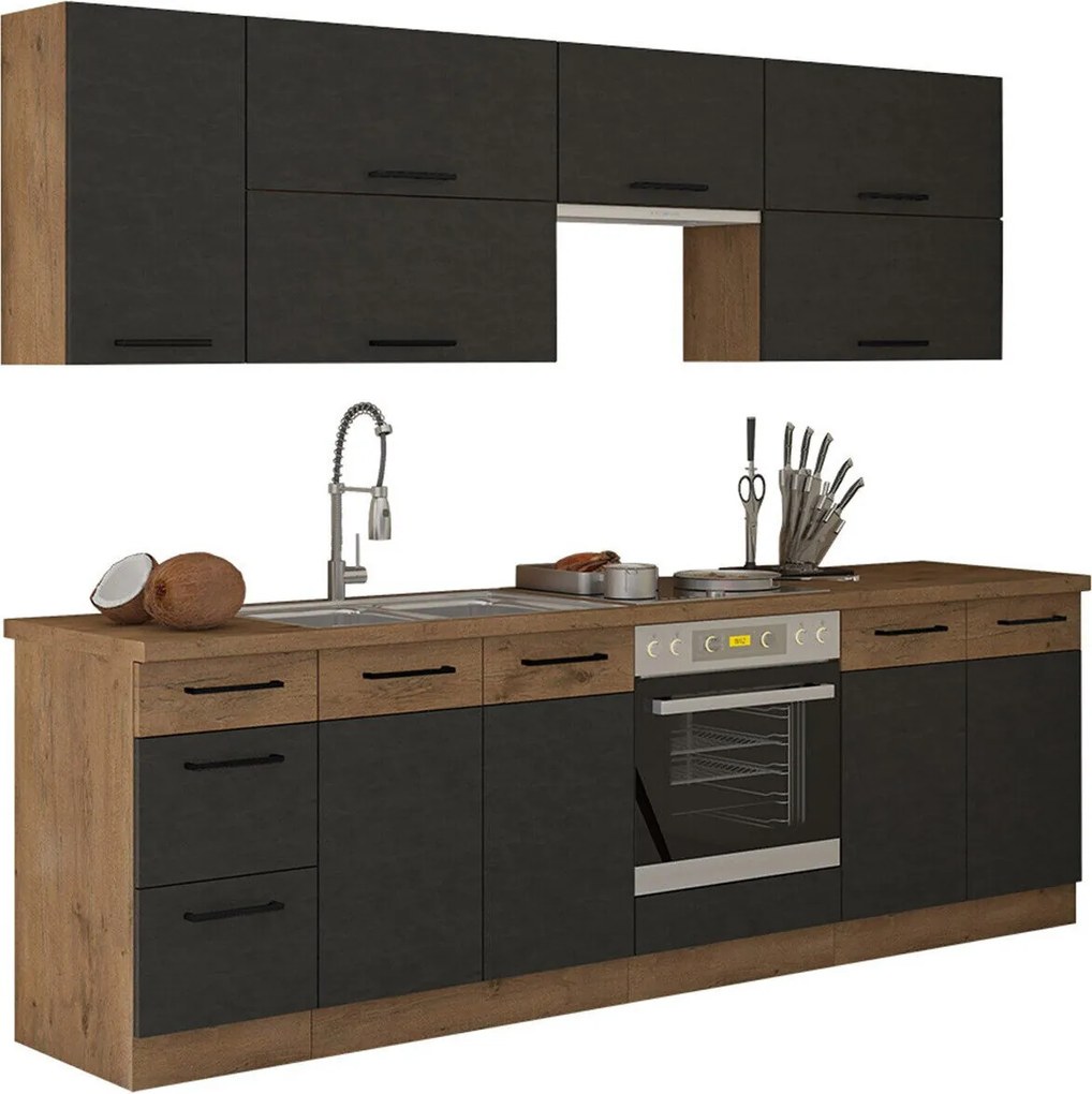 Conjunto de cozinha modular Wood Grey 135