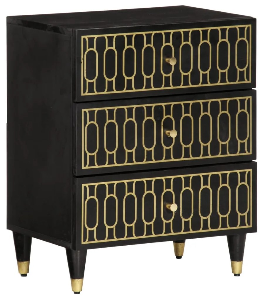 Mesa de cabeceira 50x33x60 cm madeira de mangueira maciça