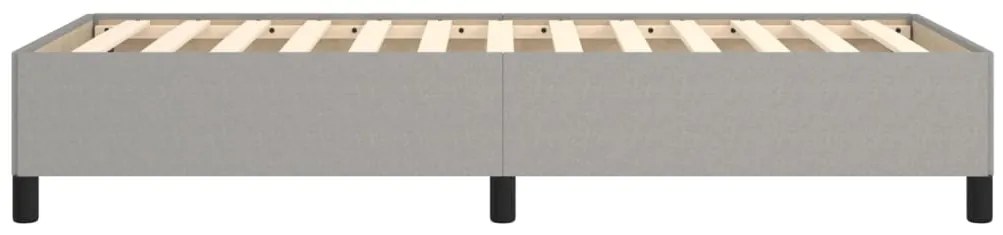 Estrutura de cama sem colchão 100x200 cm tecido cinzento-claro