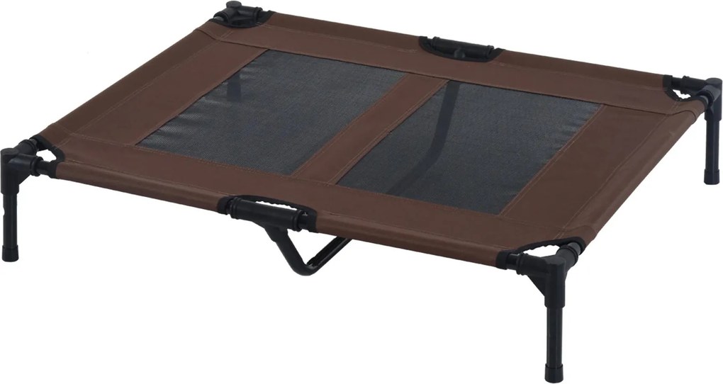 Cama Elevada para Cães Cama de Animais de Estimação com Malha Transpirável e Tecido Oxford para Exterior Interior Ar Livre Jardim Terraço 92x76x18cm C
