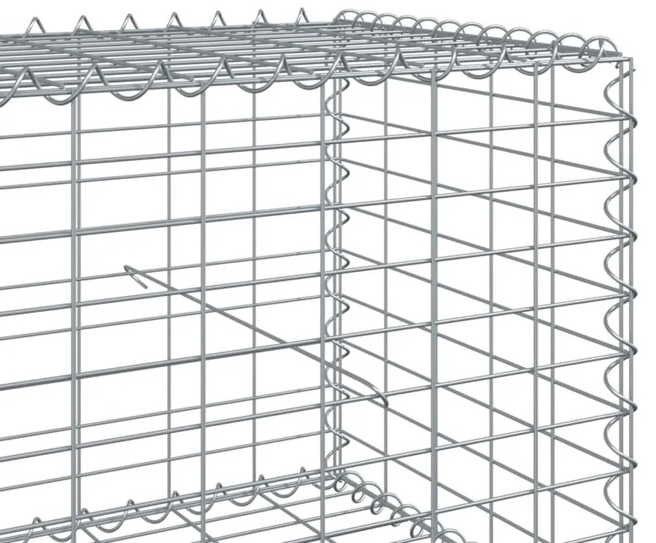 Cesto gabião com cobertura 100x100x50 cm ferro galvanizado