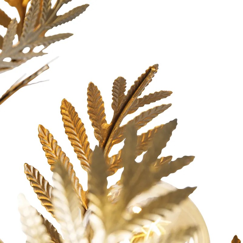 Candeeiro de Pé Vintage Dourado 182cm 3 Luzes - Botanica Retro