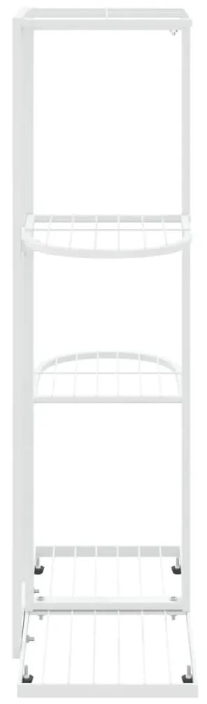 Suporte de vasos c/ 4 prateleiras 43x22x76 cm metal branco