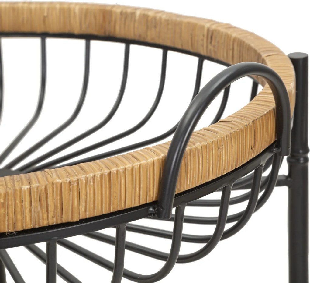 CARRINHO 2 ANDARES CEBU 57X55,5X62,5 CM CASTANHO E PRETO