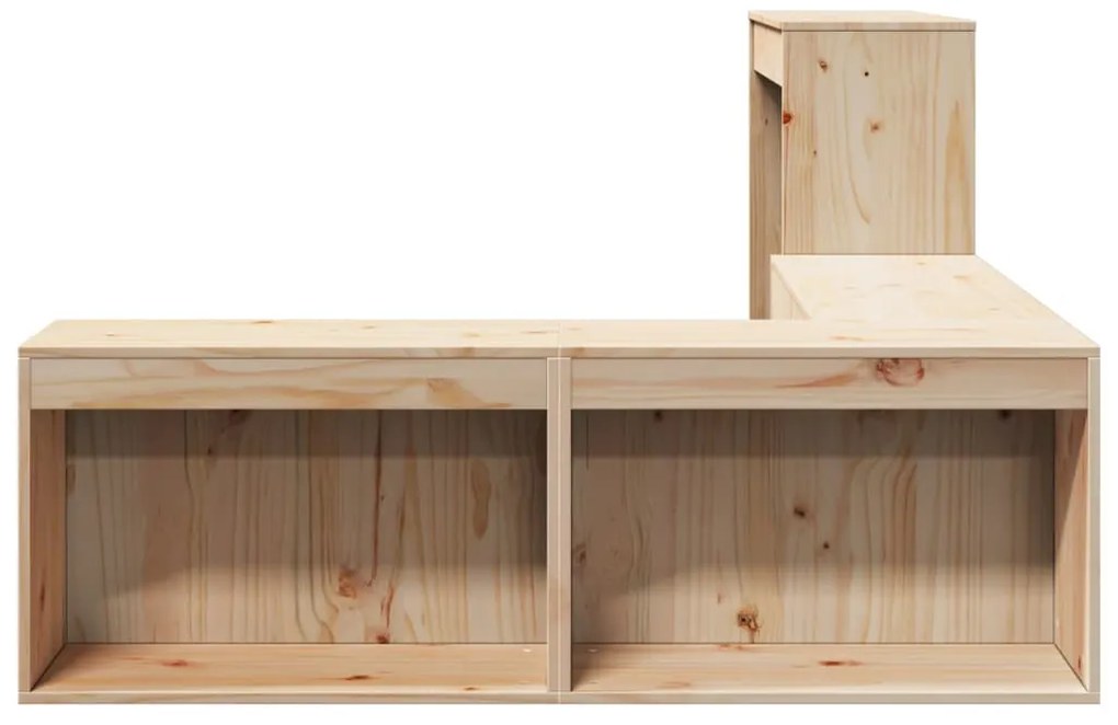 Mesa de cabeceira com secretária 222x107x75 cm pinho maciço