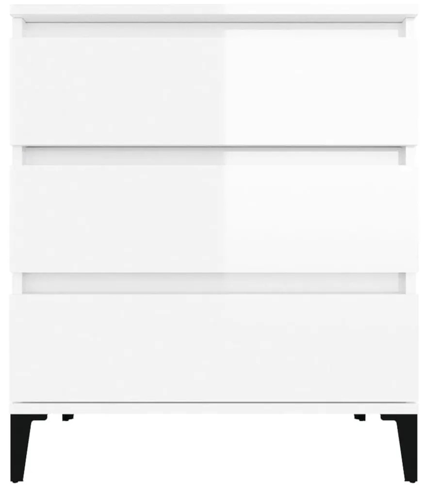 Aparador 60x35x70 cm derivados de madeira branco brilhante