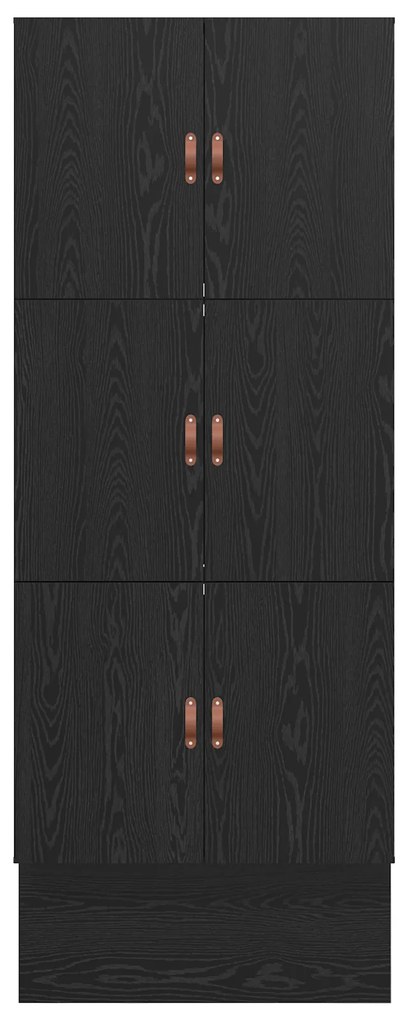 Cama de Armazenamento Preto Carvalho 90x190 cm