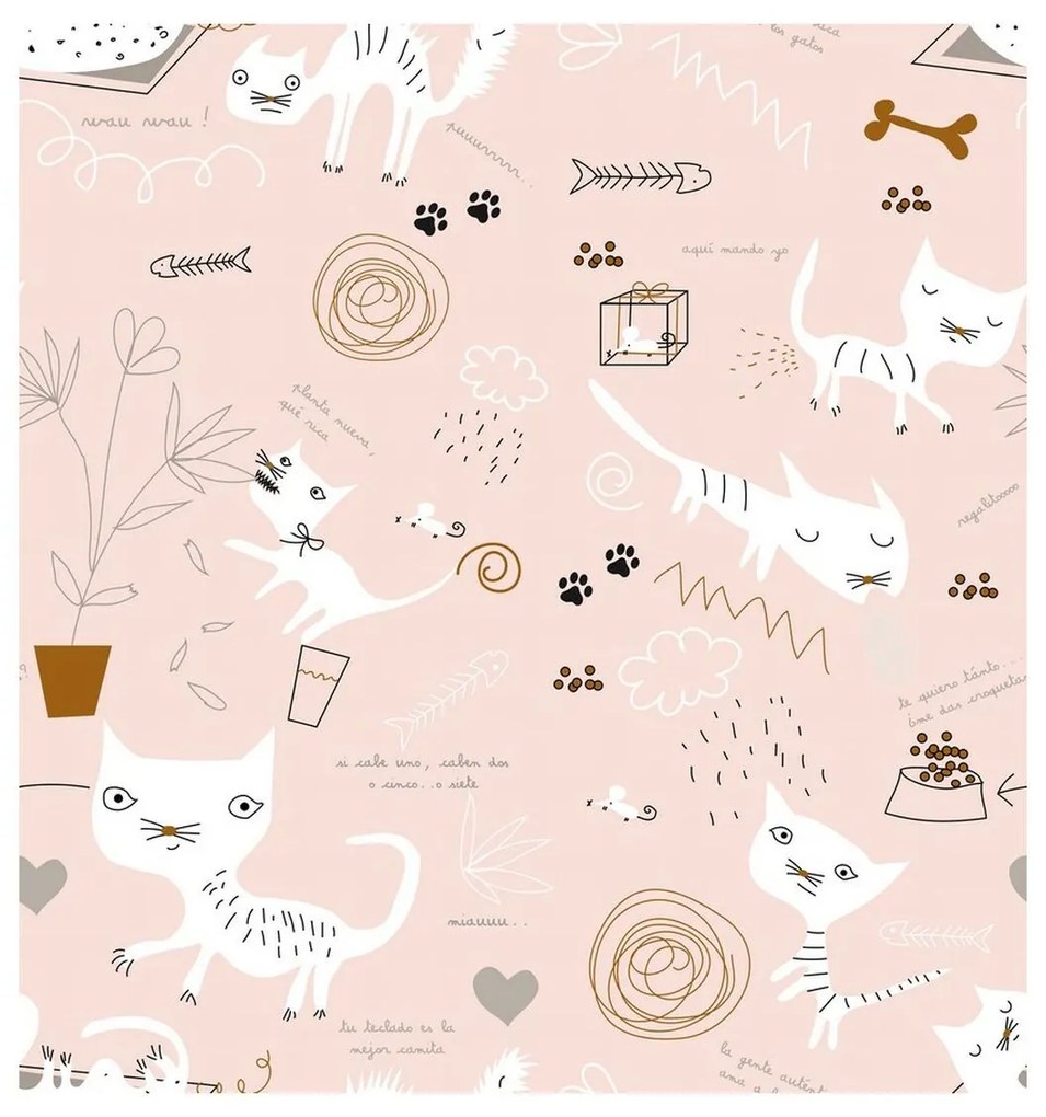 Lençol de cima Panzup Gatos 4 230 x 270 cm