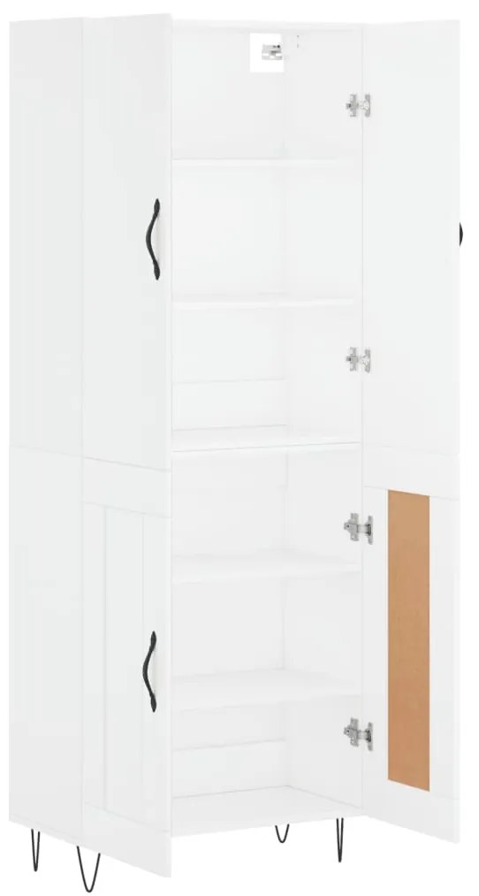 Armário alto 69,5x34x180 cm derivados de madeira branco