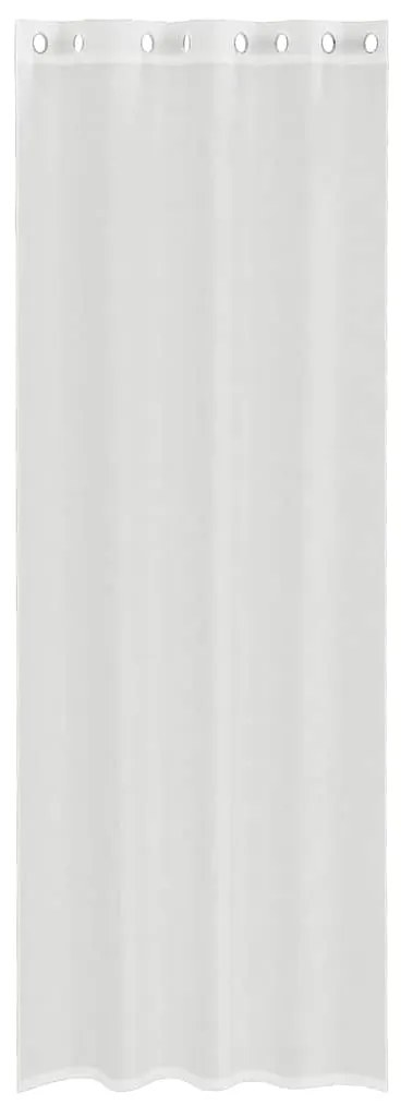 Cortinas de voile com ilhós 2 pcs branco