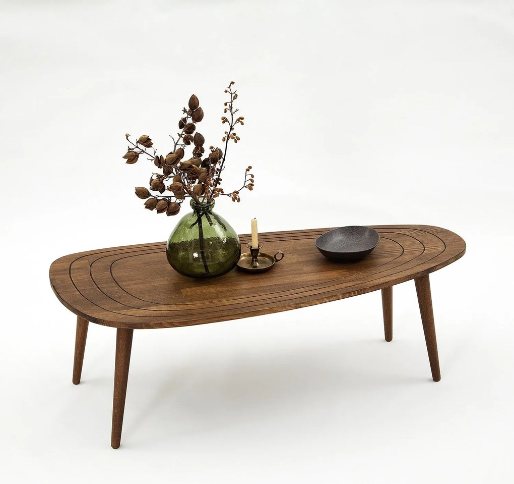 Mesa de Café Sweet - Cor Nogueira - 115x38x50 cm
