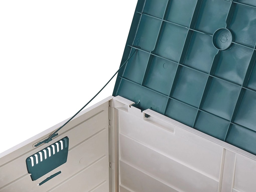 Caixa para exterior creme e verde 112 x 50 cm LOCARNO Beliani