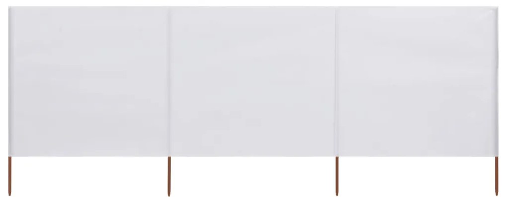 Para-vento com 3 painéis em tecido 400x120 cm branco