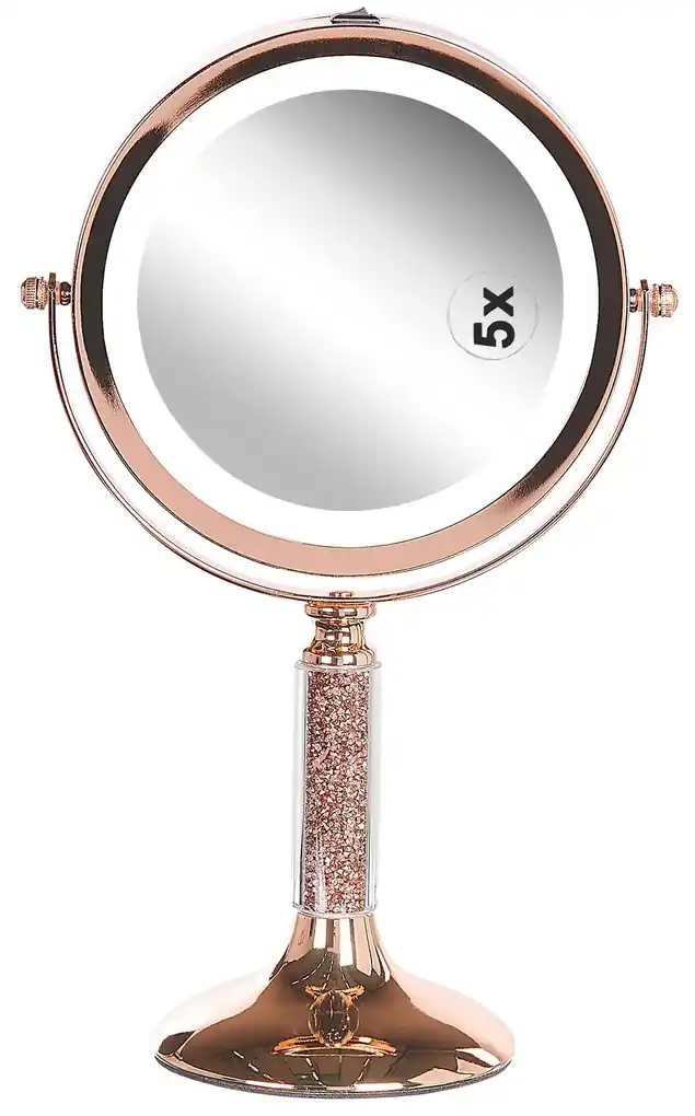 Homcom Espelho de Maquilhagem Espelho de Mesa com 12 Luzes led 3  Temperaturas de Cores Ecrã Tátil Ajustável 32,8x11x47,4cm Branco